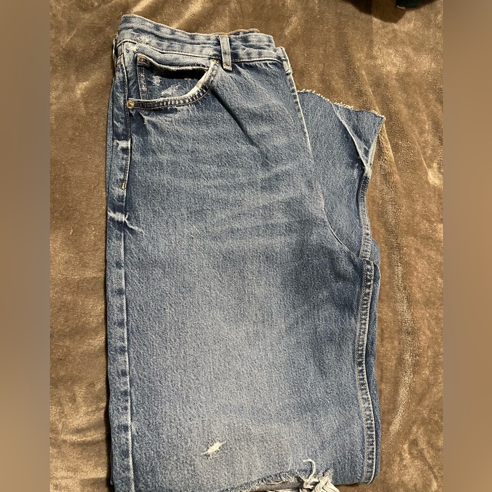 Zara Blue Distressed Women Jeans